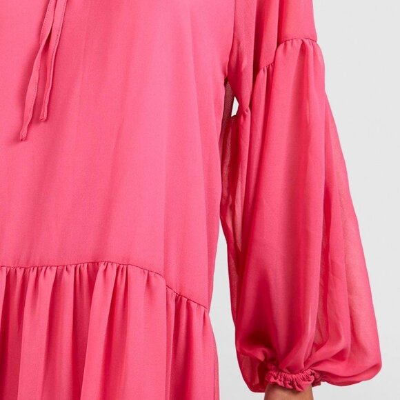 Boohoo Boho Chiffon Tiered Midaxi Smock Dress - Picture 4 of 4